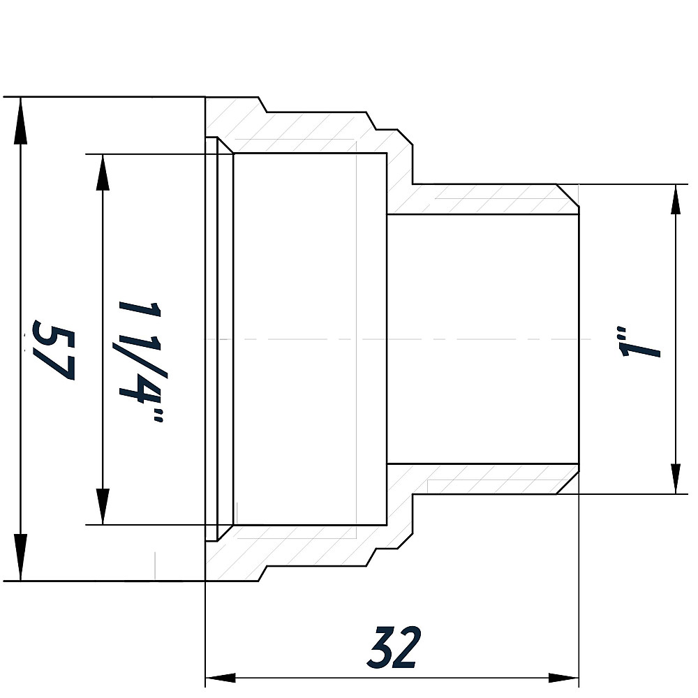 Перехідник редукційний 1 1/2″х1″ВЗ нікельований восьмигранний NK753O OPTIMUM Тернополь - изображение 3