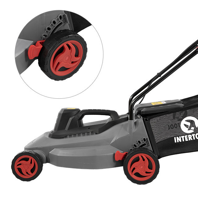 Газонокосарка електрична, 1,8 кВт, 3000 об/хв, ширина зрізання 400 мм, висота зрізання 25-75 мм, контейнер 35 л INTERTOOL DT-2262 Киев - изображение 10
