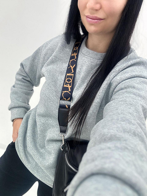 Базовий однотонний світшот "Stand" оптом | Норма і батал Сірий (меланж), 42-44 Київ - фото 2