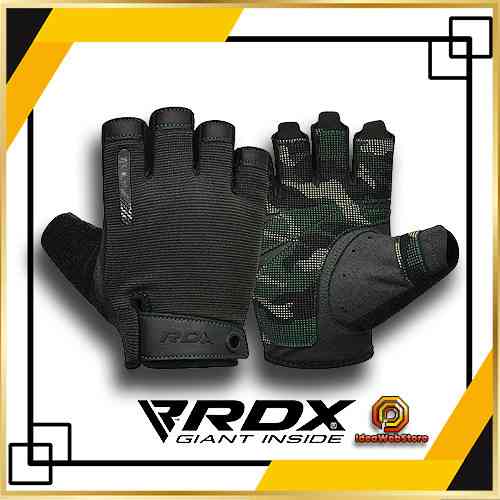 Спортивні рукавички для фітнесу та тренувань Рукавички для атлетики RDX T2 Half Plus Хакі Зелений розмір M Київ