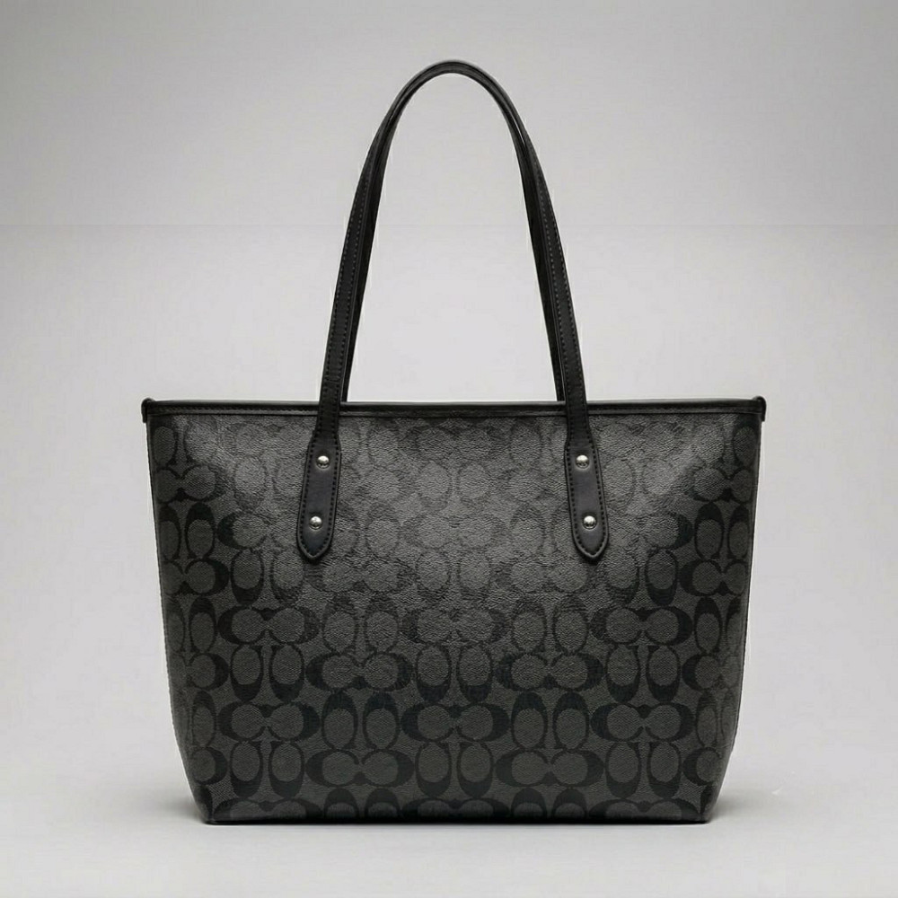 Женская сумка шоппер Coach City Tote серая (1386-3) Киев - изображение 4