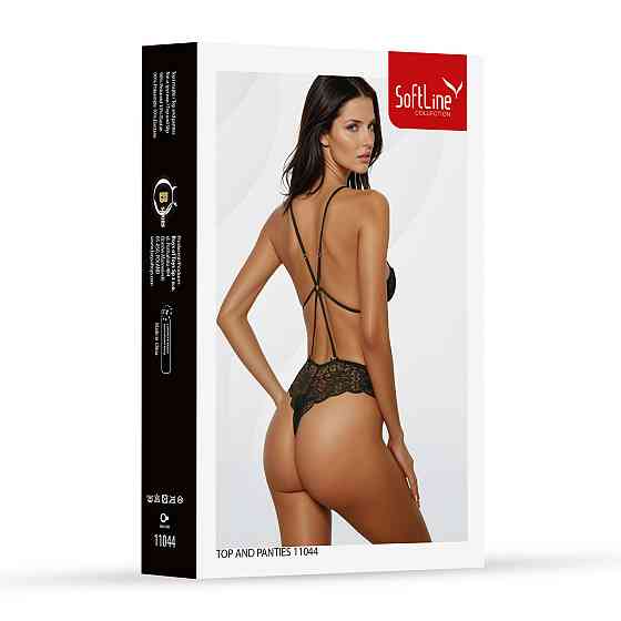Комплект білизни - Set top and panties 11044, black - 2XL Sex Aura Київ
