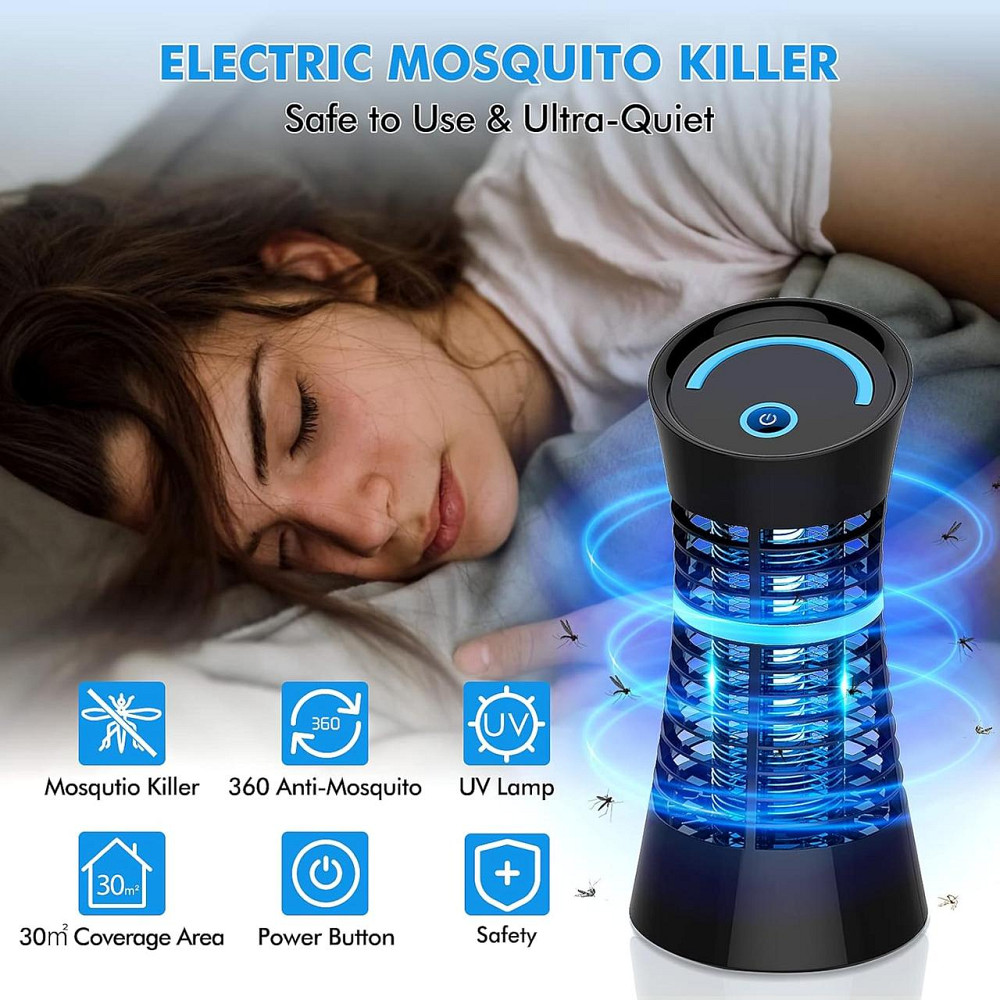 Электрическая ловушка лампа от насекомых, комаров Qomolo Iki-056A, ультрафиолетовая лампа 900В, действие 30 м² Киев - изображение 2