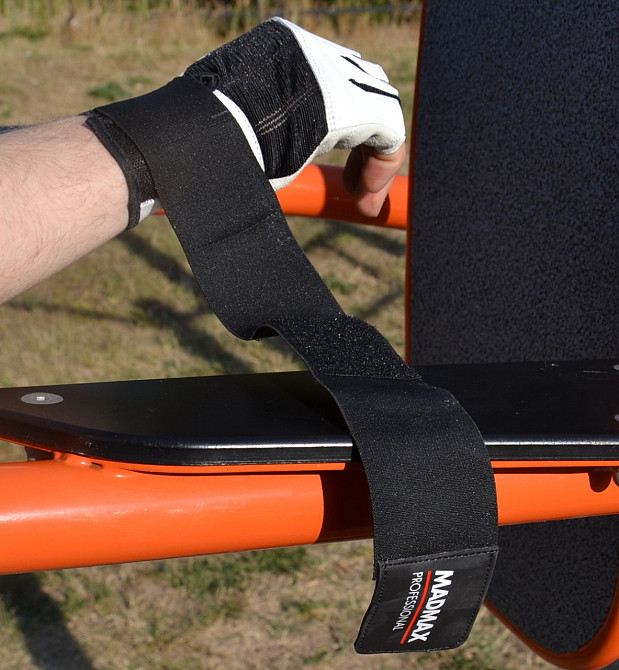 Рукавички для фітнесу MadMax MFG-269 Professional White S Каменское - изображение 8