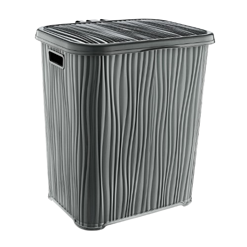 Кошик для білизни 48л сірий Хвиля Wavy ELIF Житомир - фото 1
