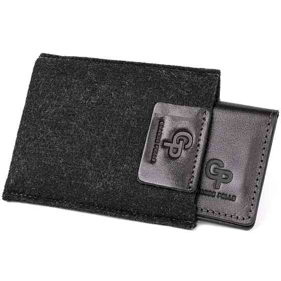 Кожаная визитница GRANDE PELLE 11487 Черный Киев