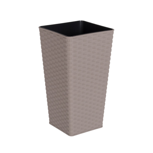 Вазон Ротанг 22*22*41,5см квадратний какао Алеана Житомир - изображение 1