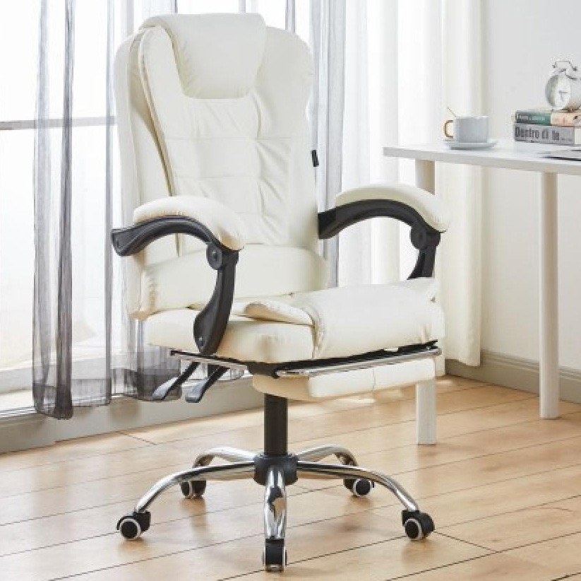 Кресло офисное компьютерное Bonro BN-6071 экокожа рабочее для компьютера Белый Киев - изображение 1