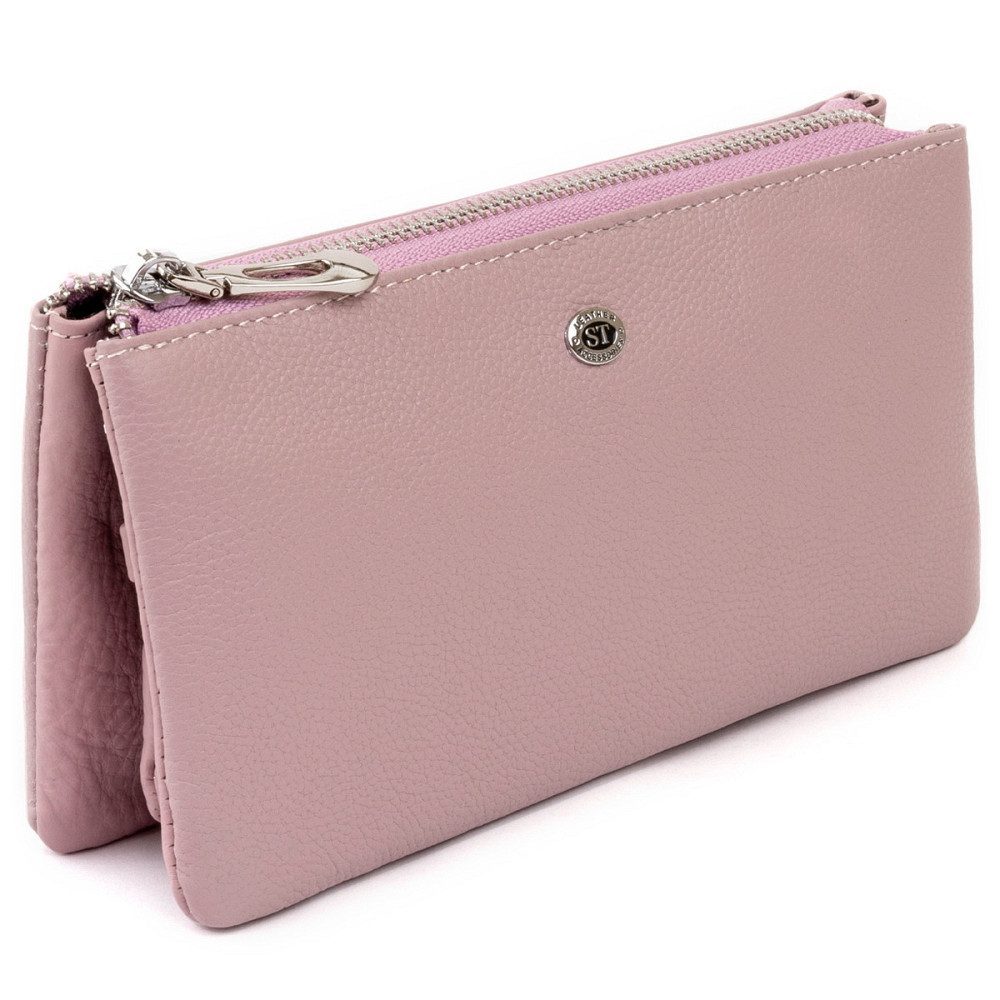 Місткий клатч на два відділення жіночий Ліловий (ST Leather) Київ - фото 5