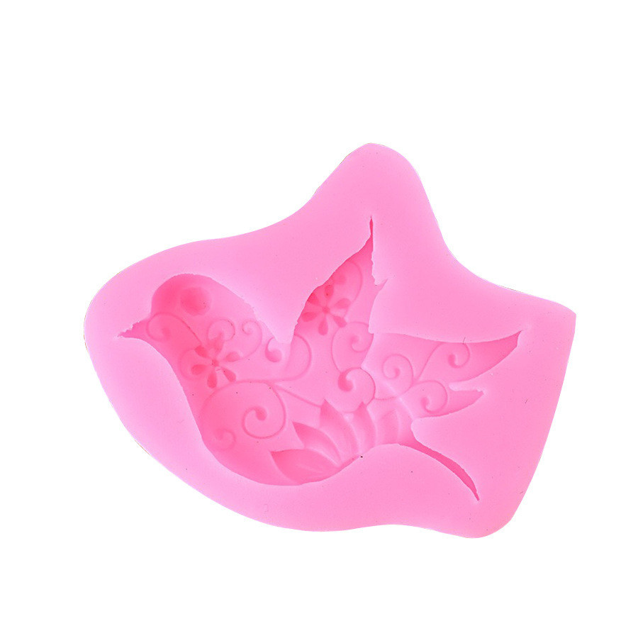 Молд силіконовий Пташка 55 на 66 мм рожевий Київ - фото 5