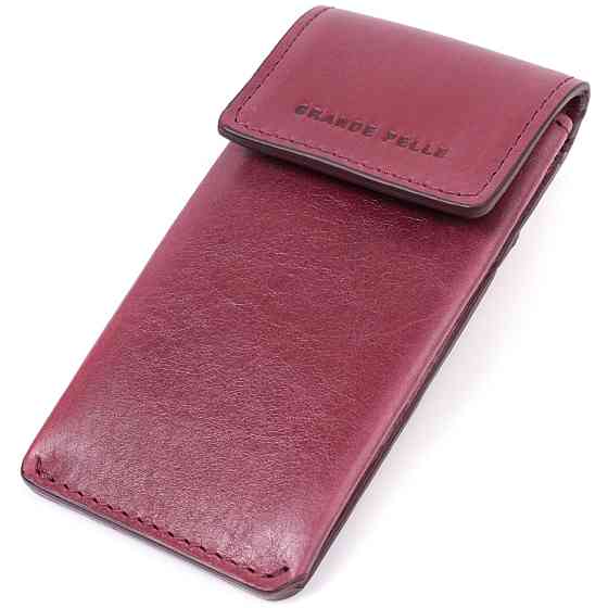 Ключниця для жінок у вигляді футляра з натуральної шкіри GRANDE PELLE 22572 Бордовий Київ