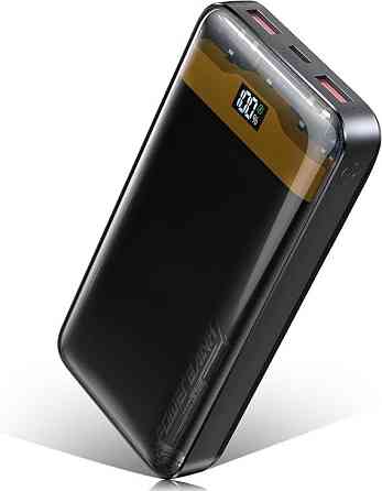 Power Bank 36000 мА·ч, быстрая зарядка 22,5 Вт, PD 20 Вт, QC 3.0, USB-C, цифровой дисплей Киев