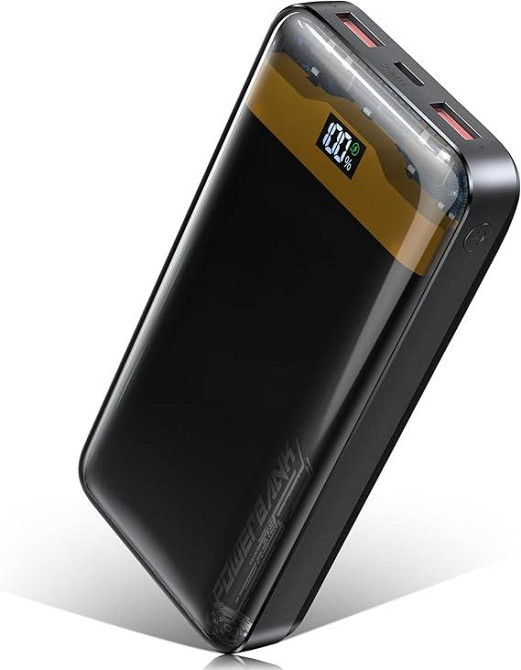 Power Bank 36000 мА·ч, быстрая зарядка 22,5 Вт, PD 20 Вт, QC 3.0, USB-C, цифровой дисплей Киев - изображение 1