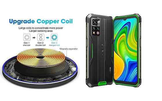 Беспроводное зарядное устройство Copper до 30W для Blackview BV9800 Pro, USB-C, LED Киев