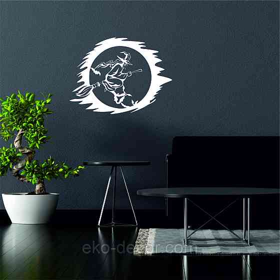 Декоративное настенное Панно «Ведьма» Декор на стену 110*83 см, Белый Киев