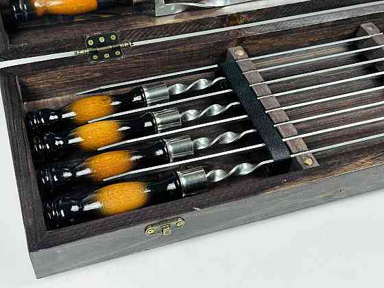 Подарунковий набір шампурів в дерев'яному кейсі для пікніка СКІФ HAPPY DAYS Тернопіль