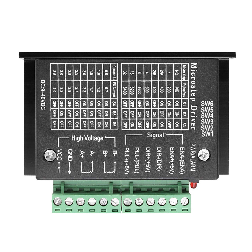 Драйвер крокового двигуна TB6600 9-42 В 4 А з металевим корпусом, модуль керування кроковим мотором Київ - фото 5