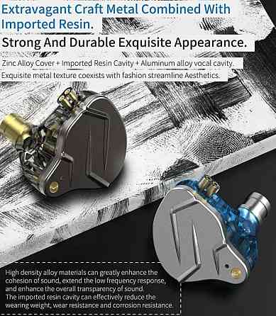 [KZ ZSN Pro] Навушники гібридні арматурні [1DD + 1BA] з мікрофоном. Киев