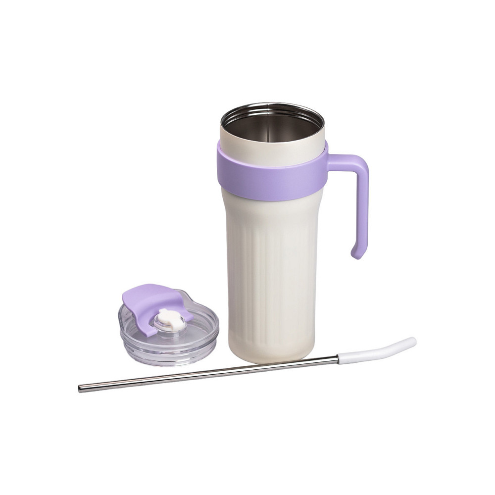 Термокружка Big Mac 1,2 л с трубочкой, белая Киев - изображение 3