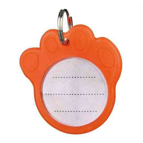 Медальйон-адресник Trixie для домашніх улюбленців лапка флуоресцентна пластикова 3,5 см Київ