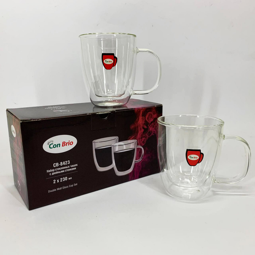 Набор чашек с двойным дном Con, Набор чашек для кофе с двойным дном Кружка RJ-36 Львов - изображение 2