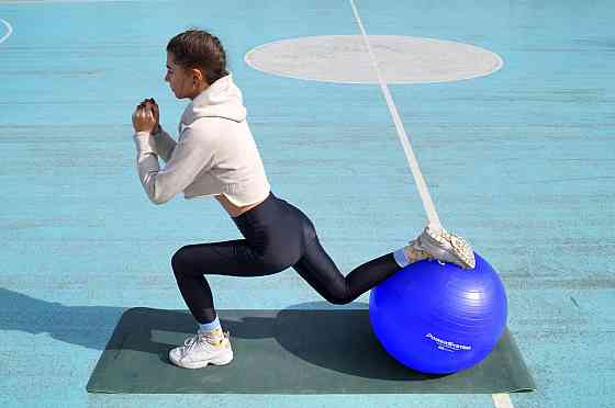 М'яч для фітнесу (фітбол) Power System PS-4011 Ø55 cm PRO Gymball Blue Каменское