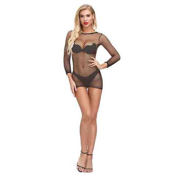 Откровенное мини платье - Черный - S/M/L – Эротическое бельё Винница