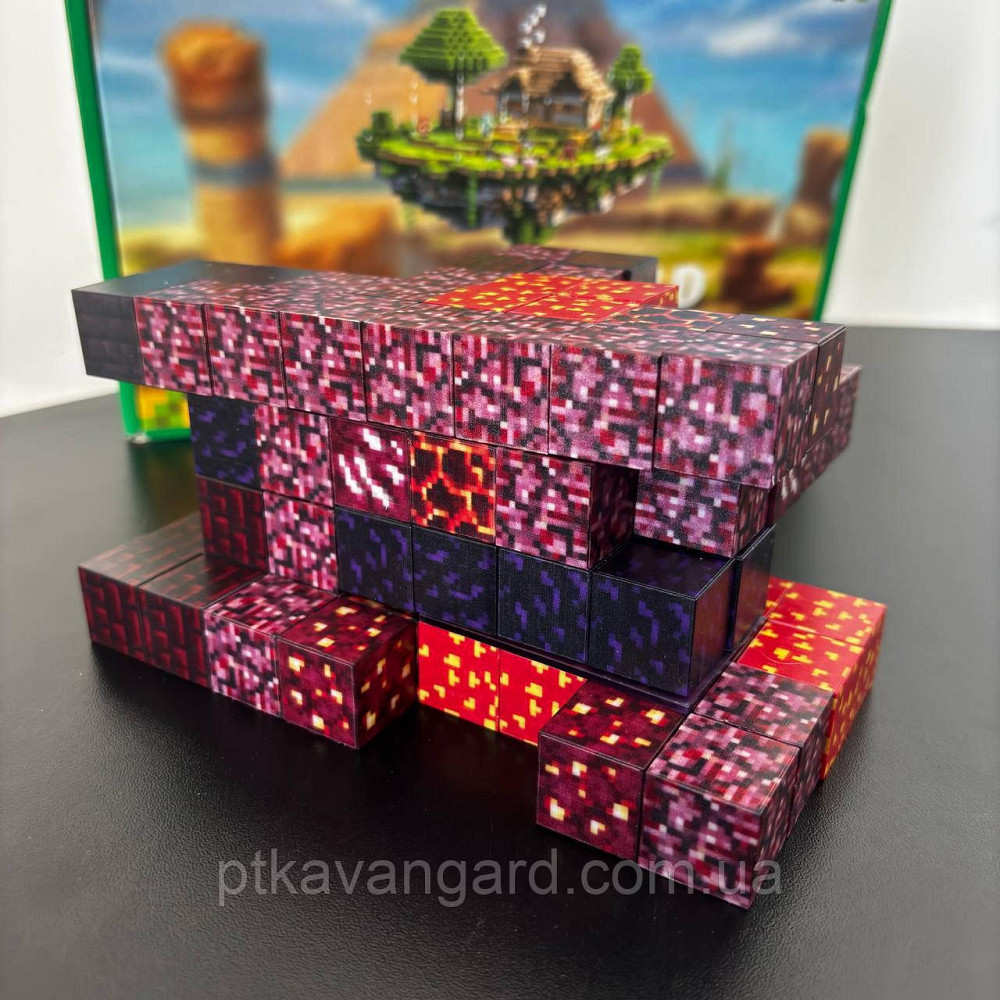 Магнитный конструктор майнкрафт 126 магнитных блоков портал в нижний мир Dream World LZCK 013 Хмельницкий - изображение 4