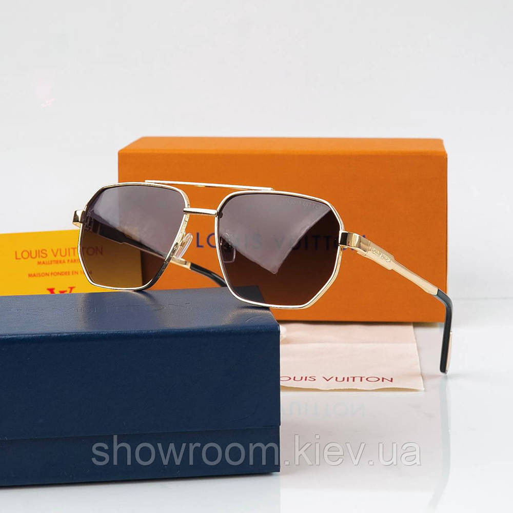 Чоловічі сонцезахисні окуляри Lv (2208) gold Lux Київ - фото 1