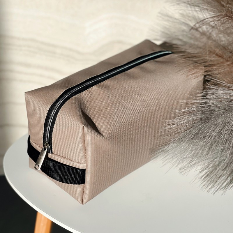 Большая косметичка 26х14х12 см (Бежевый) Сумы - изображение 1