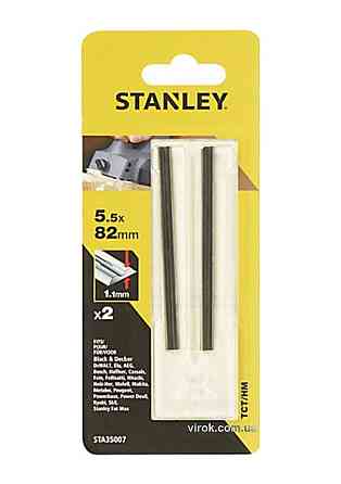 Набір ножів для рубанка STANLEY тип TCT 5.5 x 82 x 1.1 мм 2 шт Одеса