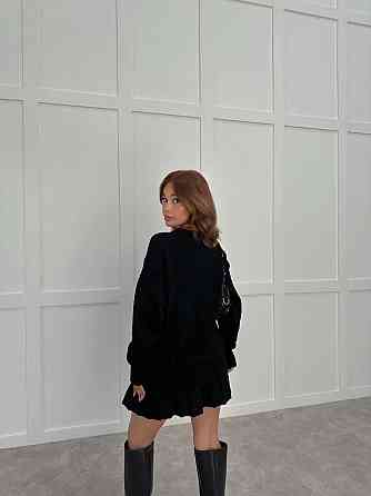 Женский вязаный костюм свитер оверсайз и стильная юбочка 70% Акрил 30% котон Одесса