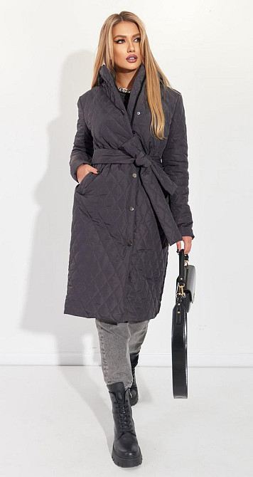 Стильне стьобане напівпальто (48) Київ - фото 6