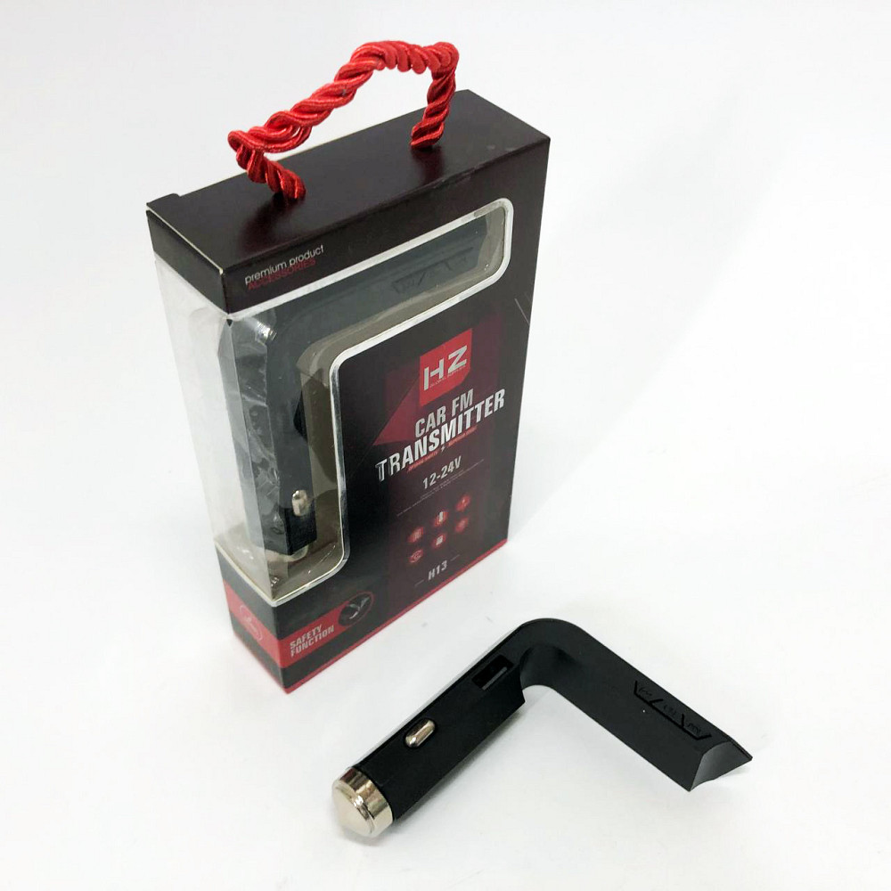 Трансмітер з зарядкою для телефону від прикурювача HZ H13 LCD AUX/USB, Якісний модулятор для автомобіля MU-27 Львів - фото 14