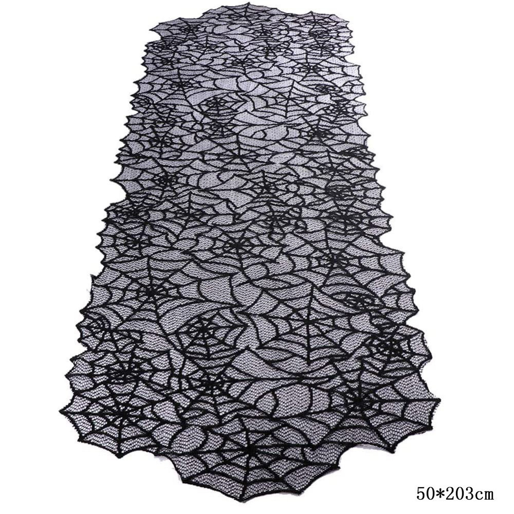 Скатерть на Хэллоуин Паутина 203 на 50 см черный Киев - изображение 3