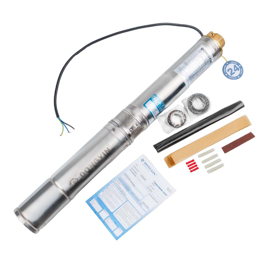 Насос відцентровий свердловинний 0.75кВт H 78(62)м Q 80(50)л/хв Ø94мм AQUATICA (DONGYIN) 3.5SDm3/14 (777114) Рівне - фото 5