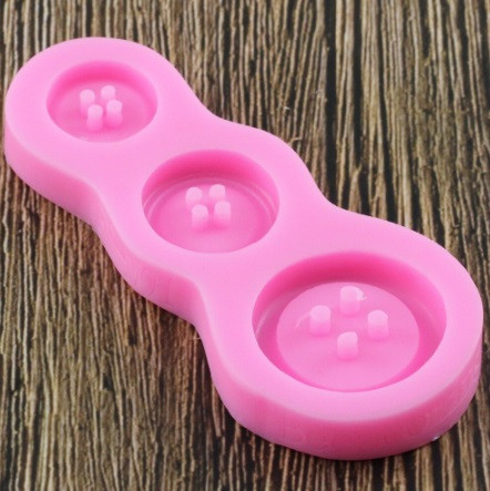 Молд силиконовый Пуговицы 99 на 44 мм розовый Киев - изображение 3