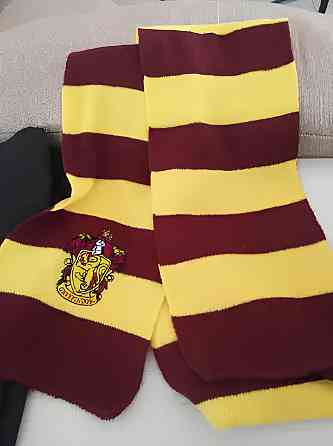 Шарф Гриффиндор RESTEQ с эмблемой, Шарф из к/ф Гарри Поттер 180х16 см, Шарф Гарри Поттера Киев