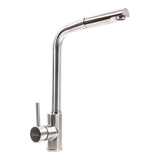 VALESO Кухонний змішувач з висувною лійкою VALESO Q411B нержавійка Киев