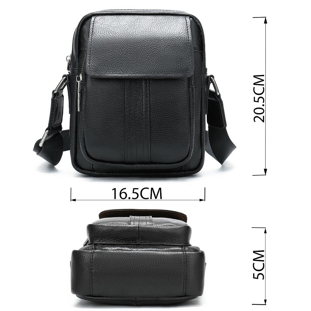 Сумка мужская кожаная флотар Vintage 14943 Черная Киев - изображение 3