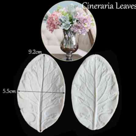 Молд силіконовий Листя цинерарії 92 на 55 мм білий Київ