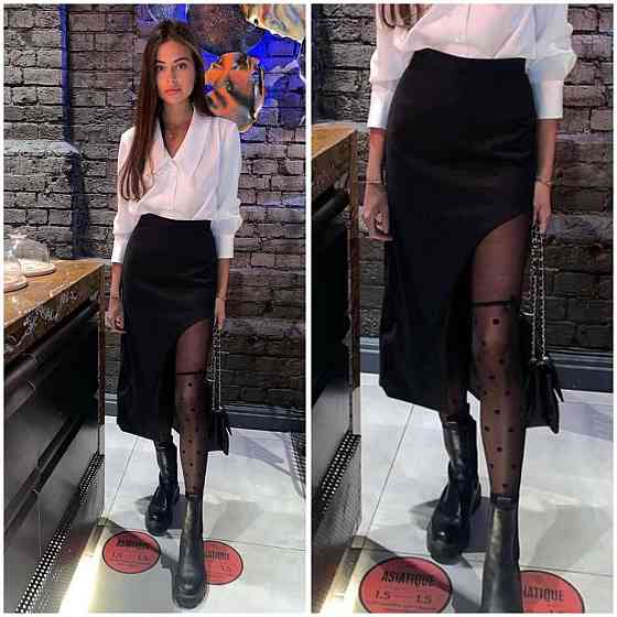 Женская трендовая юбка с привлекательным вырезом на ножке костюмный тиар Одесса