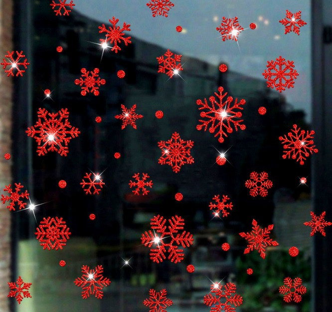 Декоративні наклейки Сніжинки золота набір Київ - фото 4