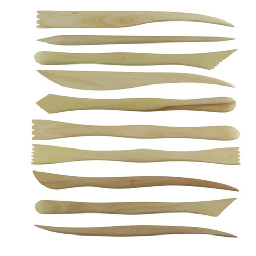 Набор лопаток стеков для лепки с полимерной глины, 38шт, дерево Вінниця - фото 3