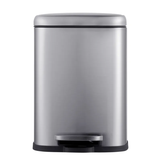 Відро для сміття з плавним закриттям прямокутне Mixxus Premium Style-TC0305 SS Color 5л колір нержа ( 27023 ) Харків