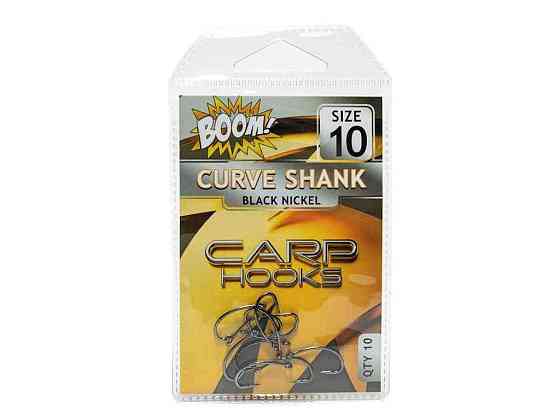 Гачок для мирної риби Curve Shank №10 (10 шт/уп) (Black Nickel) ТМ BOOM Київ