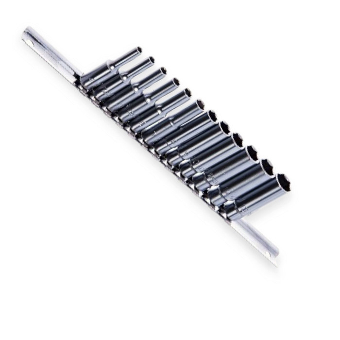 Набір головок 1/4" 12 шт, 4-13 мм (планка) подовжені Мукачево - фото 1