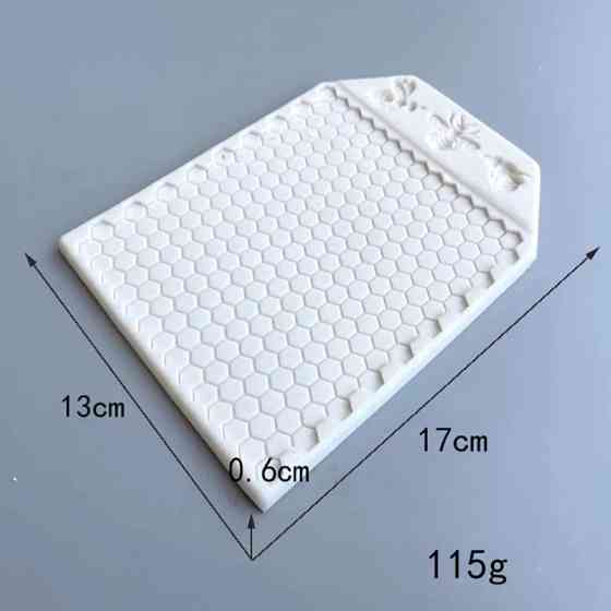Молд силіконовий Бджола та соти 13 на 17 см сірий Київ