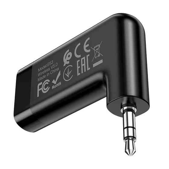 Bluetooth-ресивер HOCO E53 Dawn sound in-car AUX wireless receiver Black Одеса