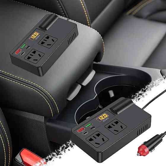 Перетворювач від прикурювача AC/DC (12/24 V) C11-A 200W/2x220В + 2хUSB (QC3.0) 2xType-C (30W) LCD Київ